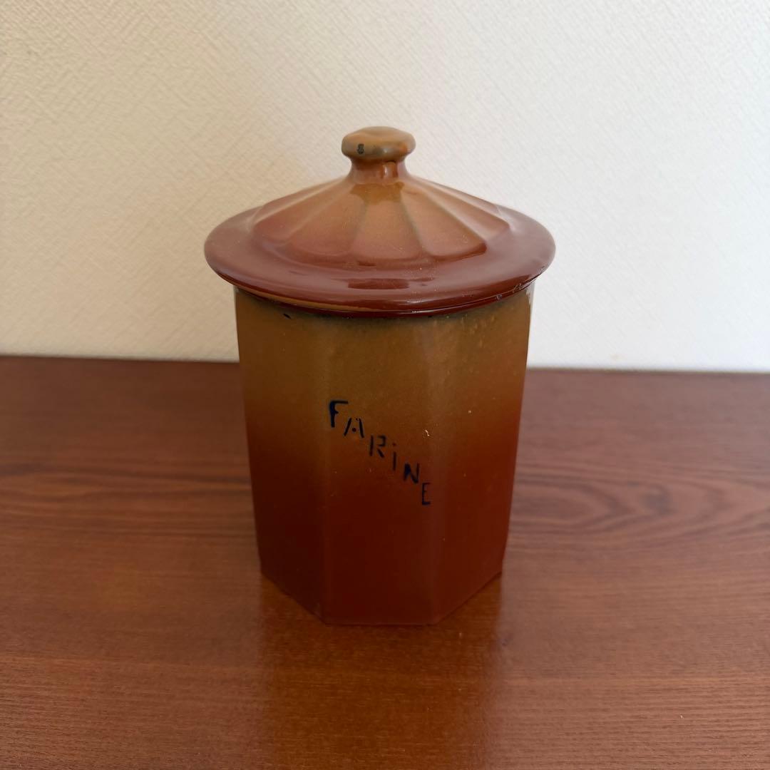 フランスアンティーク　ホーローのキャスター6個セット