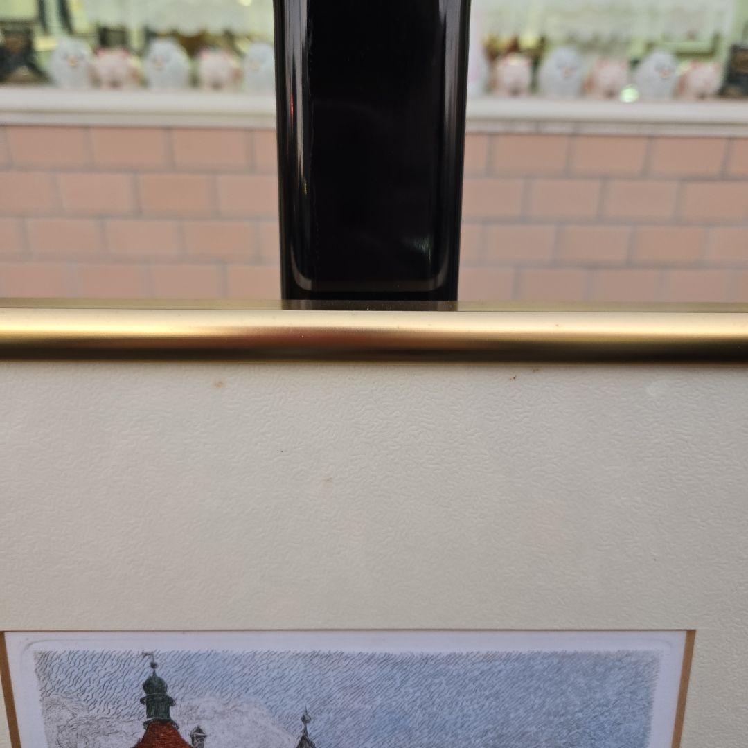 素敵な街並みの版画　 リトグラフ