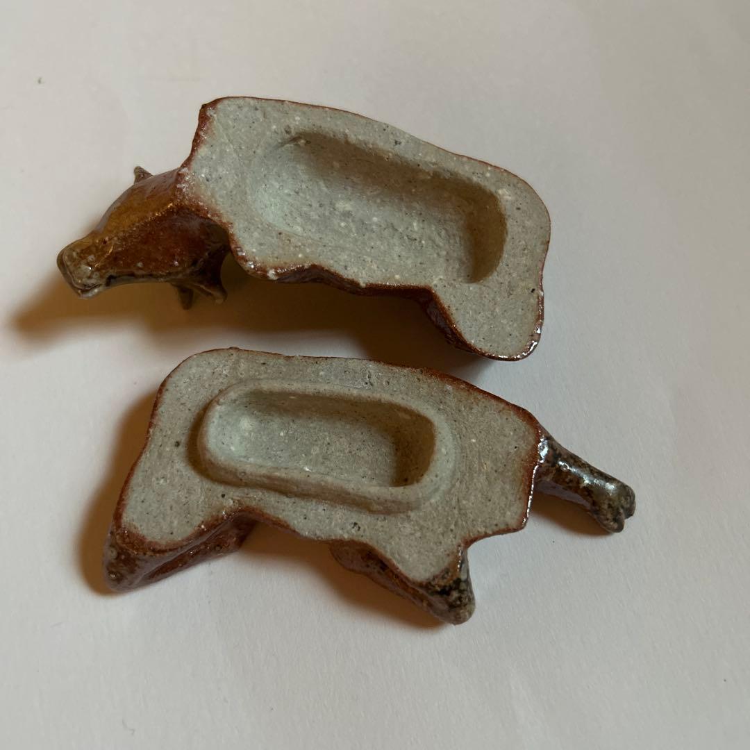 香合　信楽　牛