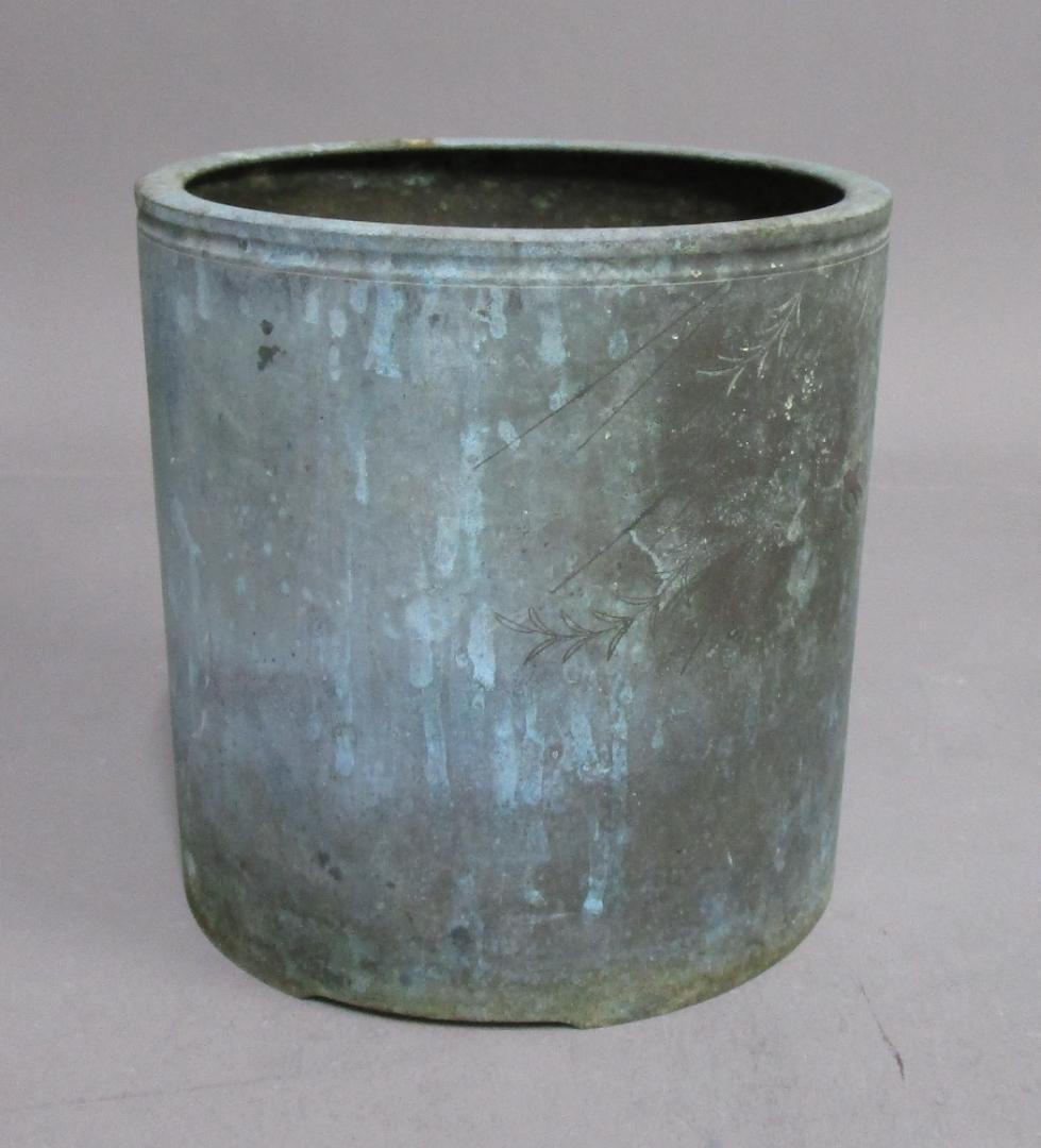 ビンテージ［象嵌 柳にツバメ 手あぶり火鉢］