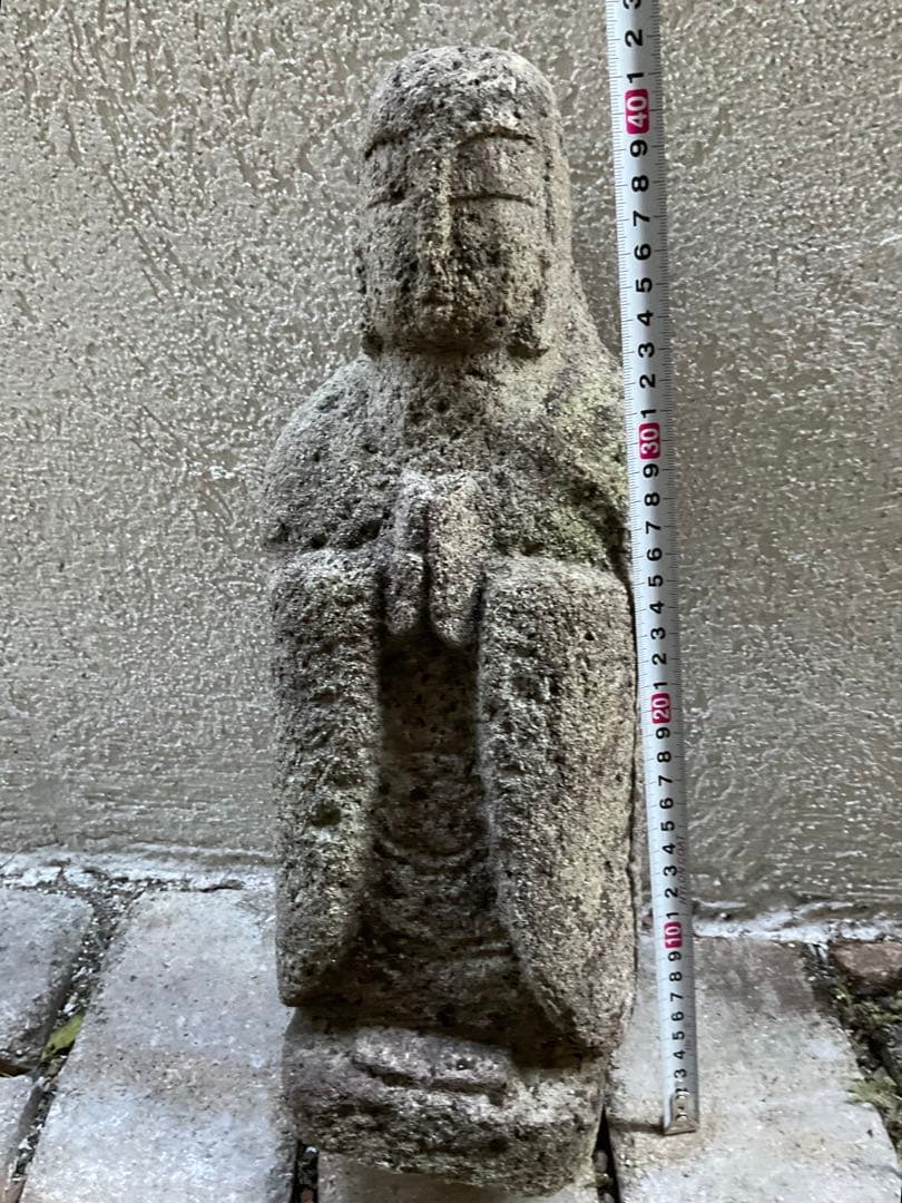 耳の大きなお地蔵様　地蔵　石仏　仏像　仏教美術　江戸時代　新潟県　高さ約42cm