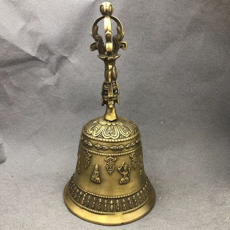 銅器 鈴銅 鈴手振り鈴 七仏手振り鈴 仏教法器 鎮宅 辟邪 開運 風水招財 置物