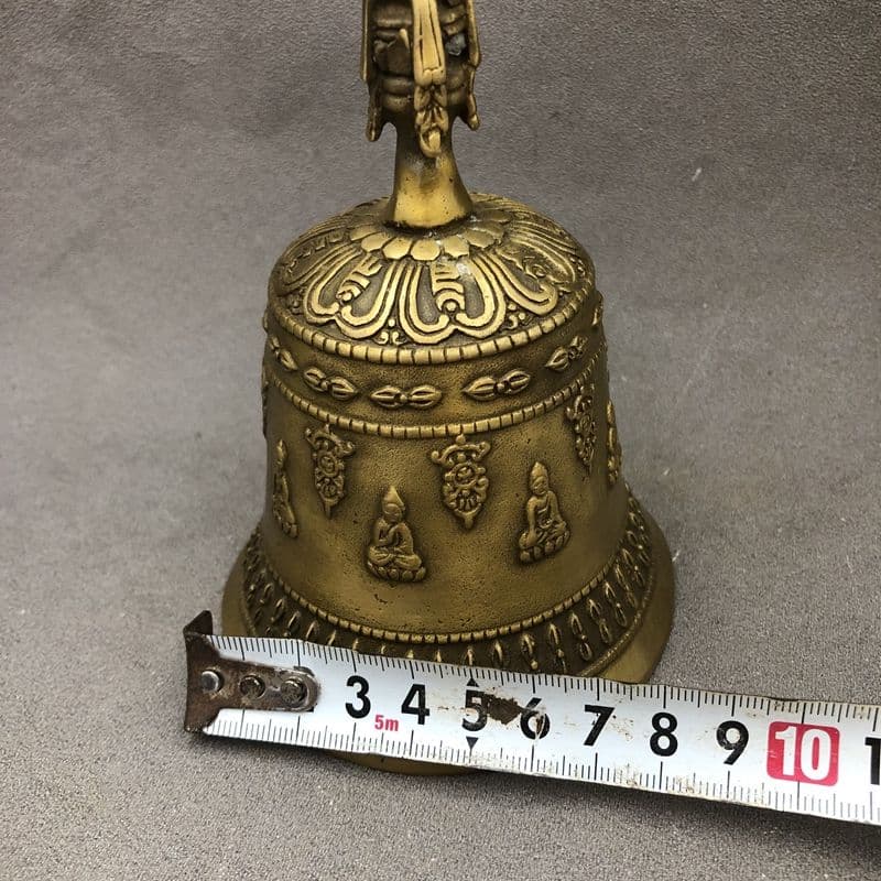 銅器 鈴銅 鈴手振り鈴 七仏手振り鈴 仏教法器 鎮宅 辟邪 開運 風水招財 置物