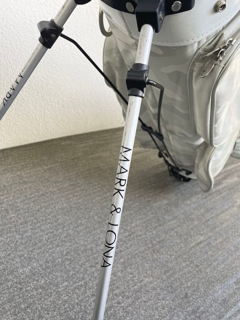 MARK & LONA キャディバッグ ホワイトカモフラージュ