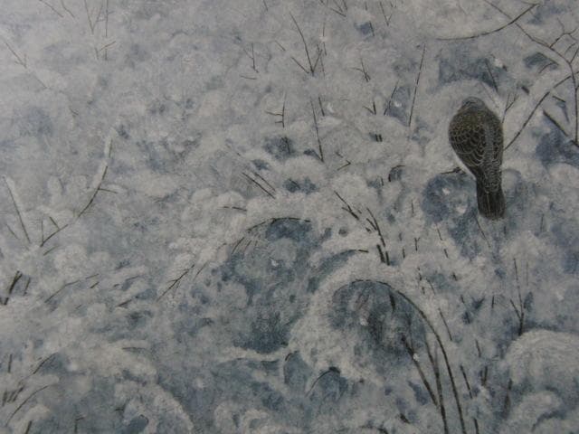 川島睦郎、【凍】、希少な額装用画集画、新品高級額 額装付、状態良好