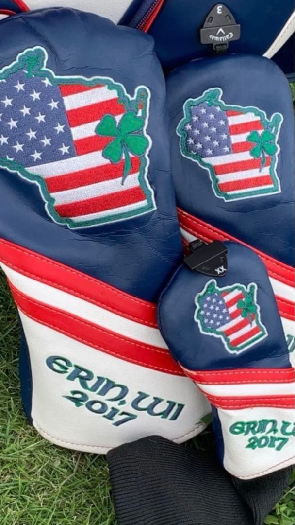 ★超希少★2017USオープン限定キャロウェイキャディバッグ☆ヘッドカバー3種付