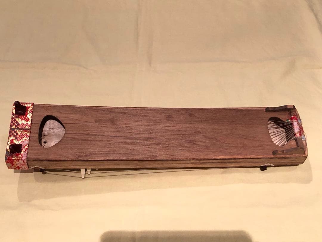 ミニ琴　全長約42cm　短琴　和楽器 13弦お箏 琴爪付き　お正月