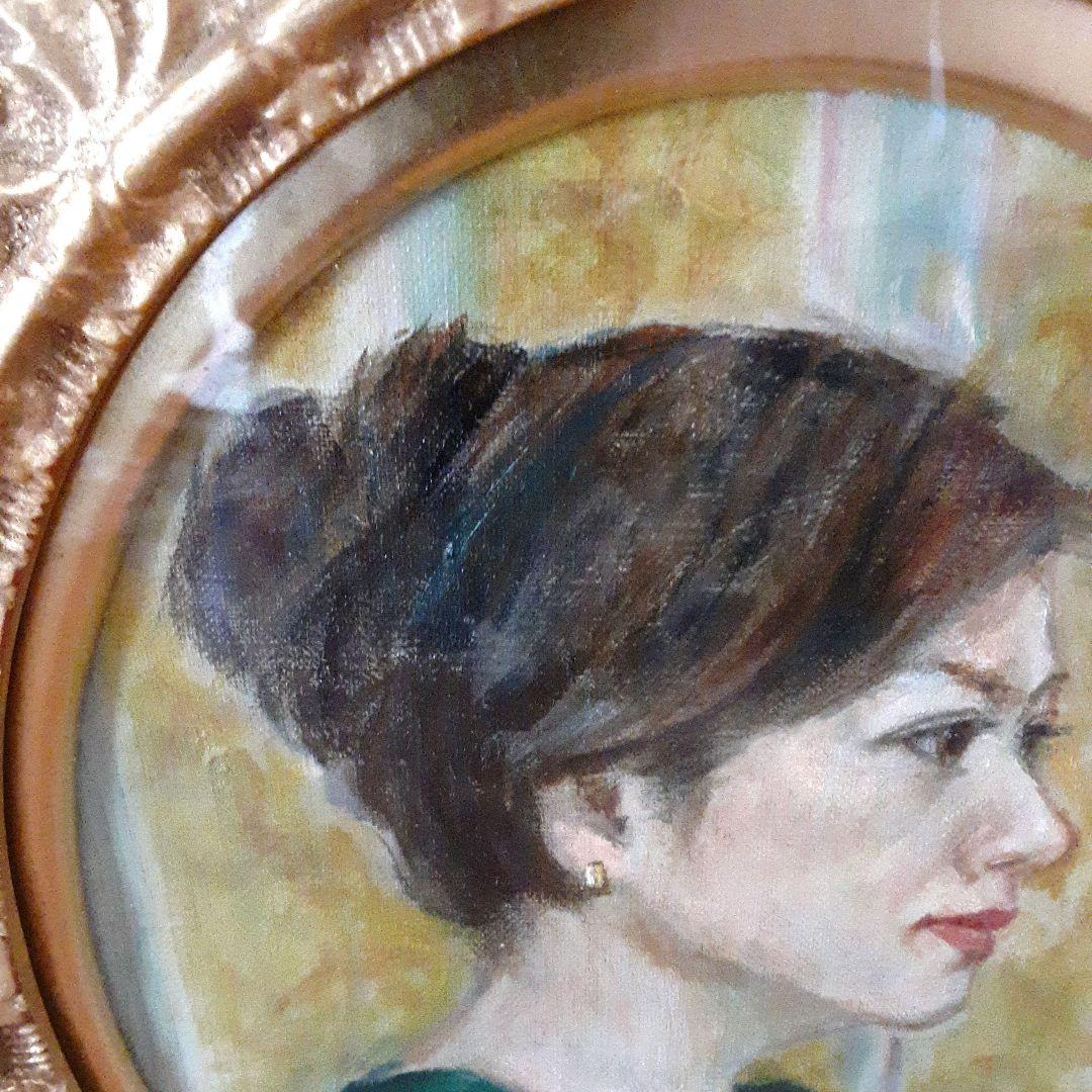 絵画　油彩　西本親雄　サリーの女 S