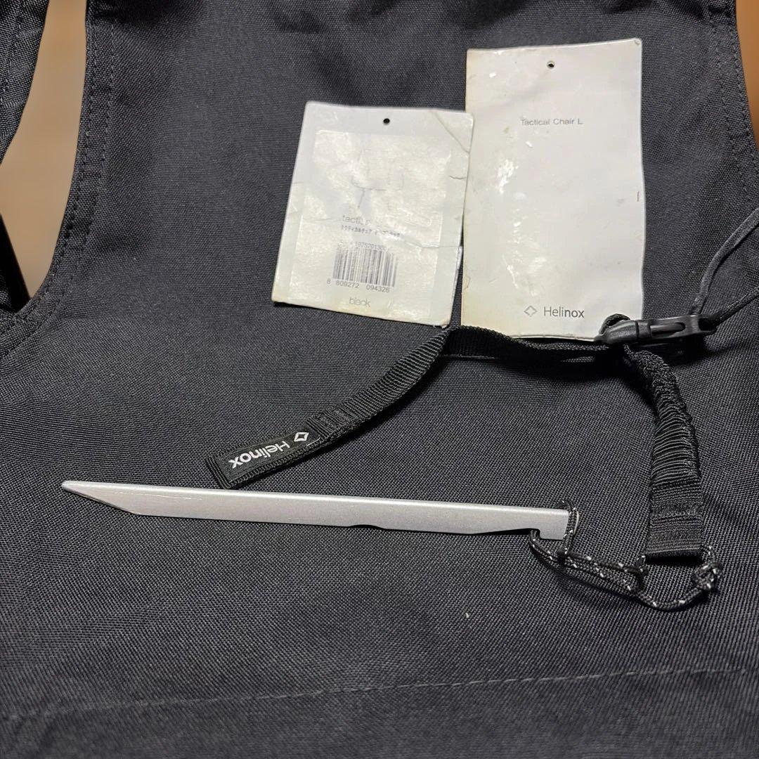 値下げ　ヘリノックス　タクティカルチェア　 L ブラック　チェアアンカー付き