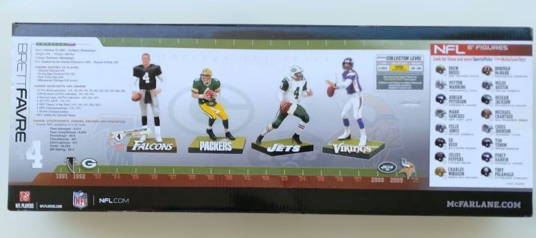 (バリアント)マクファーレンNFL ブレット・ファーブ フィギュア 4Pack
