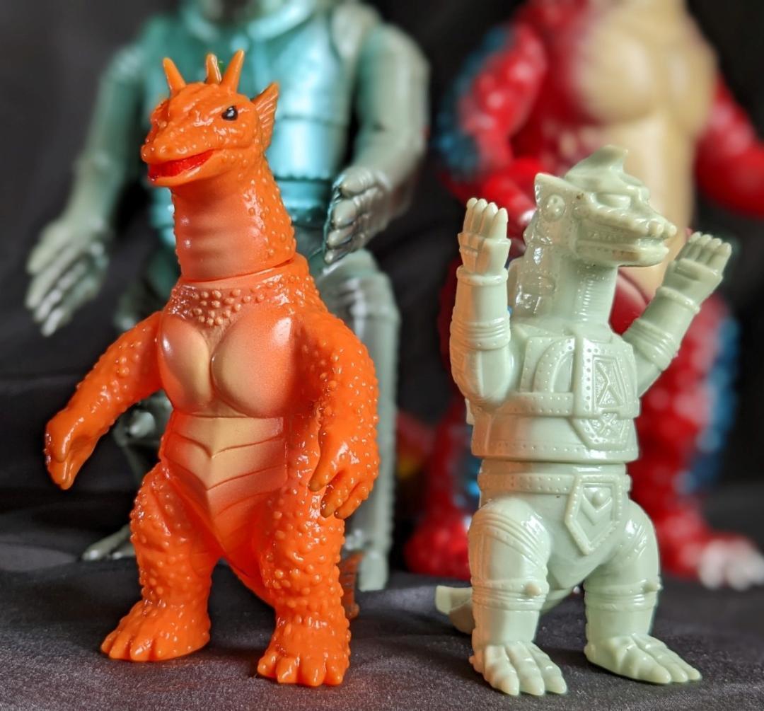 【バムⅡ】メカゴジラ２＆チタノザウルス（ブルマァク・Ｍ１号）ソフビ＋ミニ