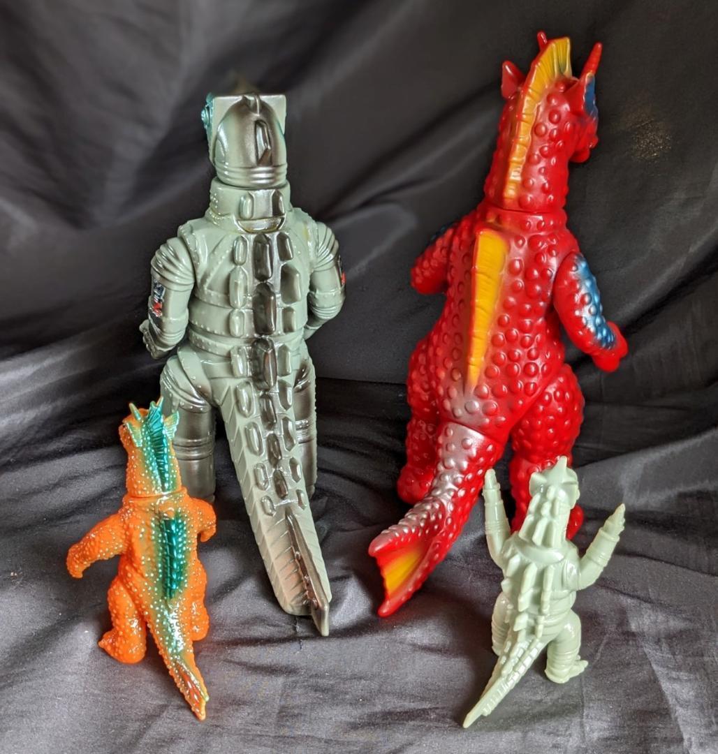 【バムⅡ】メカゴジラ２＆チタノザウルス（ブルマァク・Ｍ１号）ソフビ＋ミニ