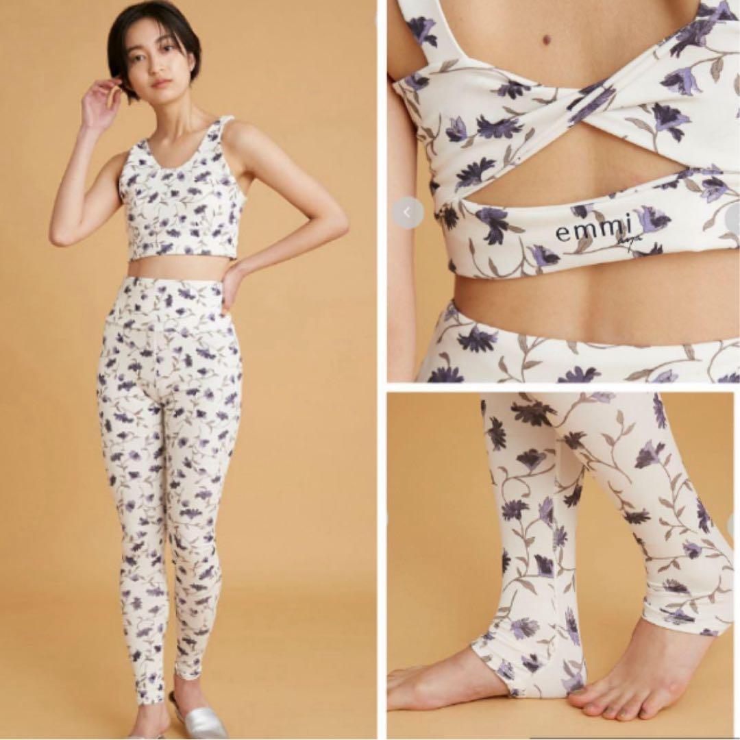 極美　emmi×aya エミヨガ×アヤ　コラボ　ヨガウェア　スミグレー　サイズ０