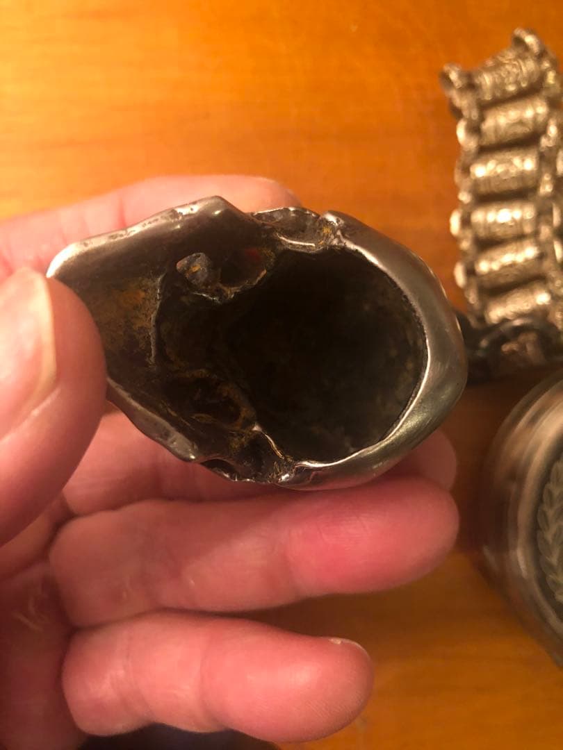 ビンテージ　スカル　髑髏　骸骨　インダストリアル　ドイツ　懐中時計　アンティーク