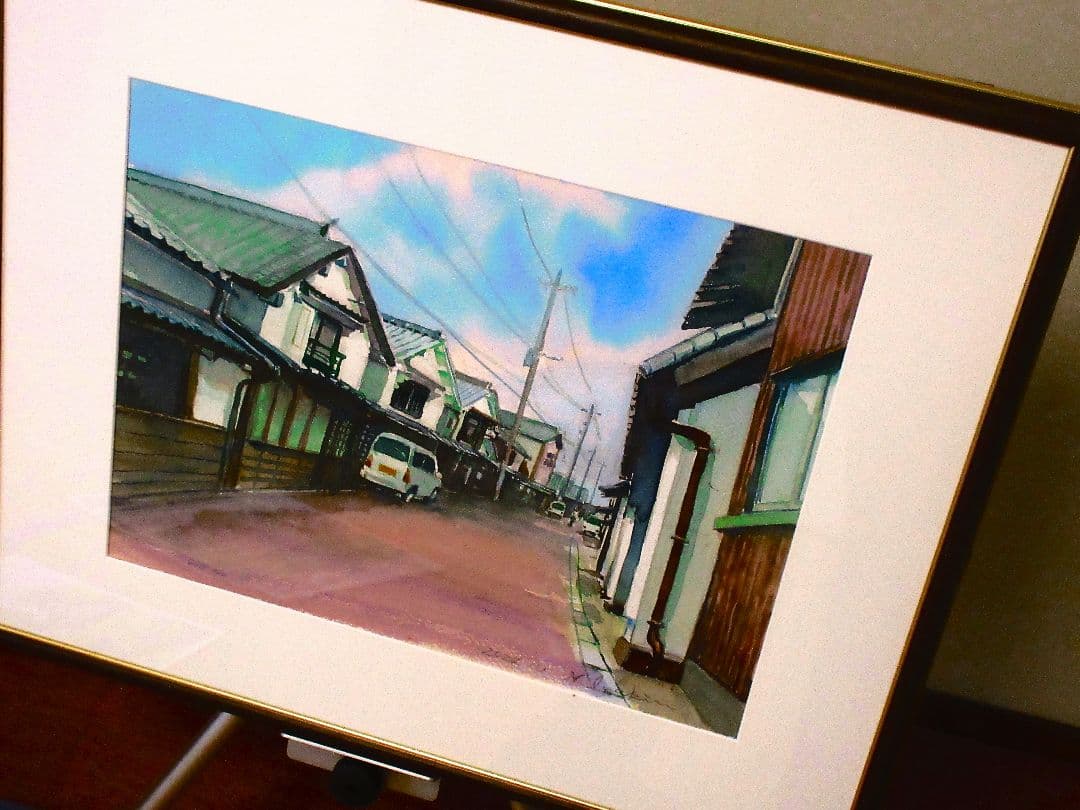 伝統的街並み (美々津)額装済み