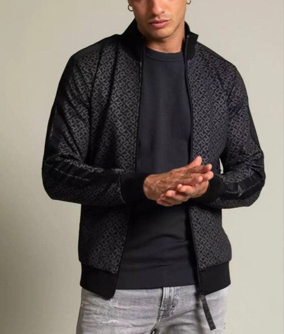 未使用級 REPLAY リプレイ 総柄 総ロゴ ジャージ セットアップ L