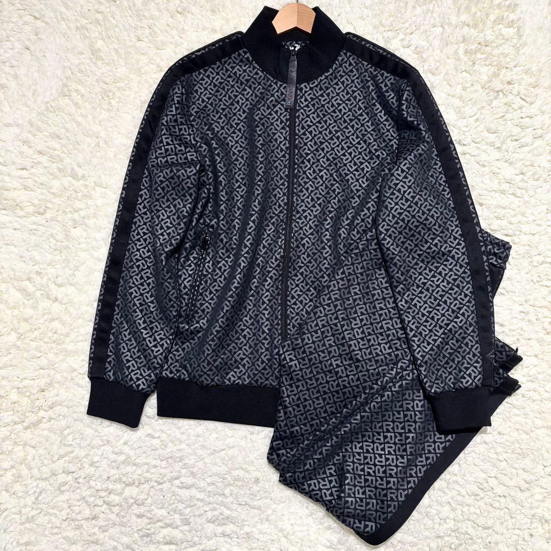 未使用級 REPLAY リプレイ 総柄 総ロゴ ジャージ セットアップ L