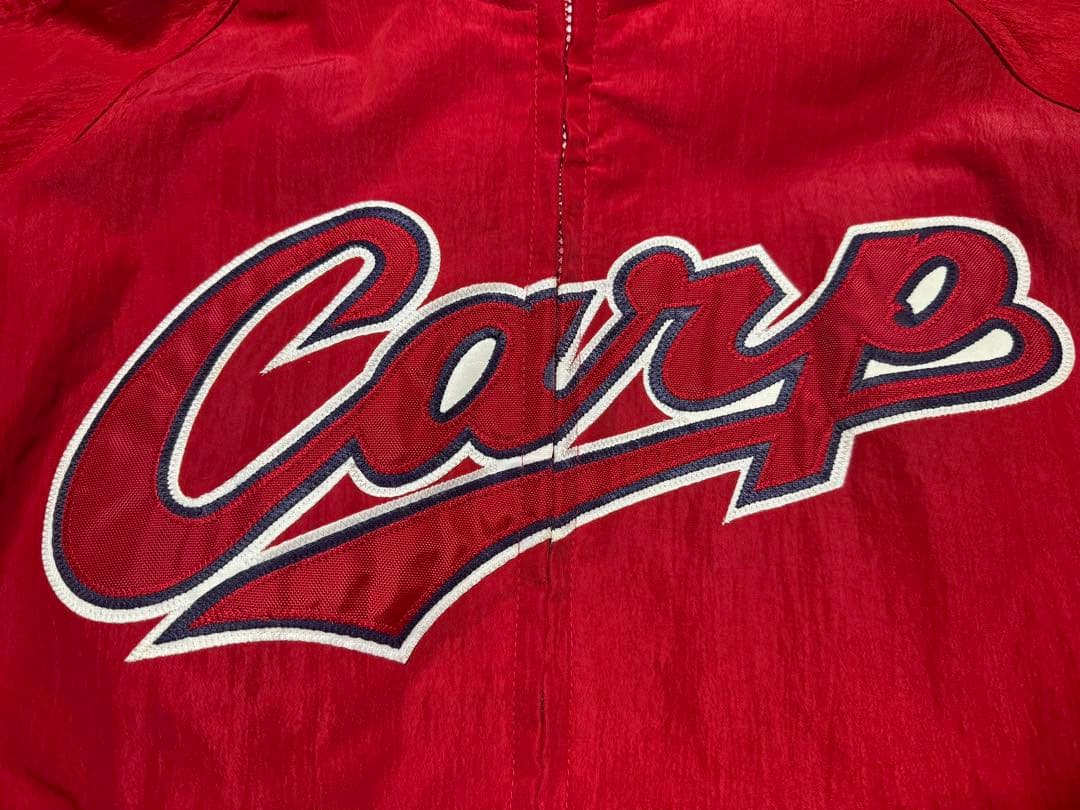 美品 広島東洋カープ ナイロン スタジャン ウインドブレーカー レッド ネイビー