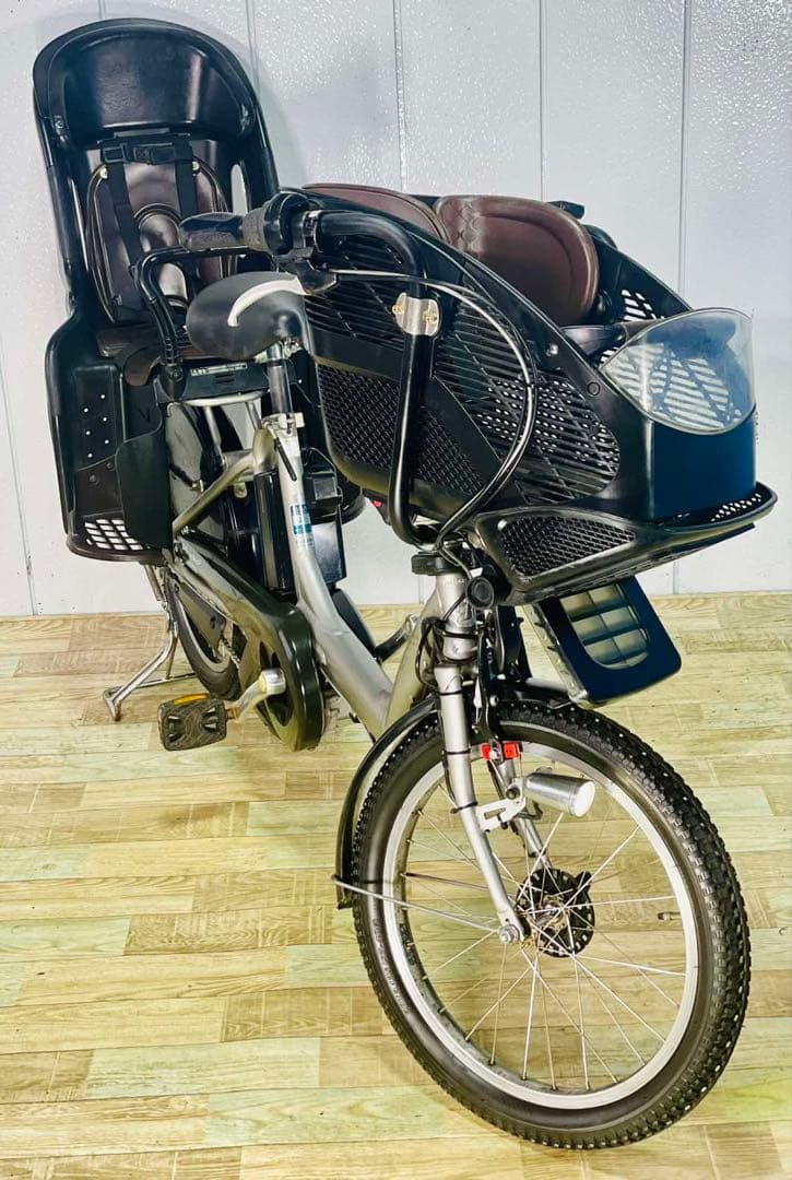 2963ブリヂストン8.7アンペア3人乗り対応子供乗せ　電動アシスト自転車