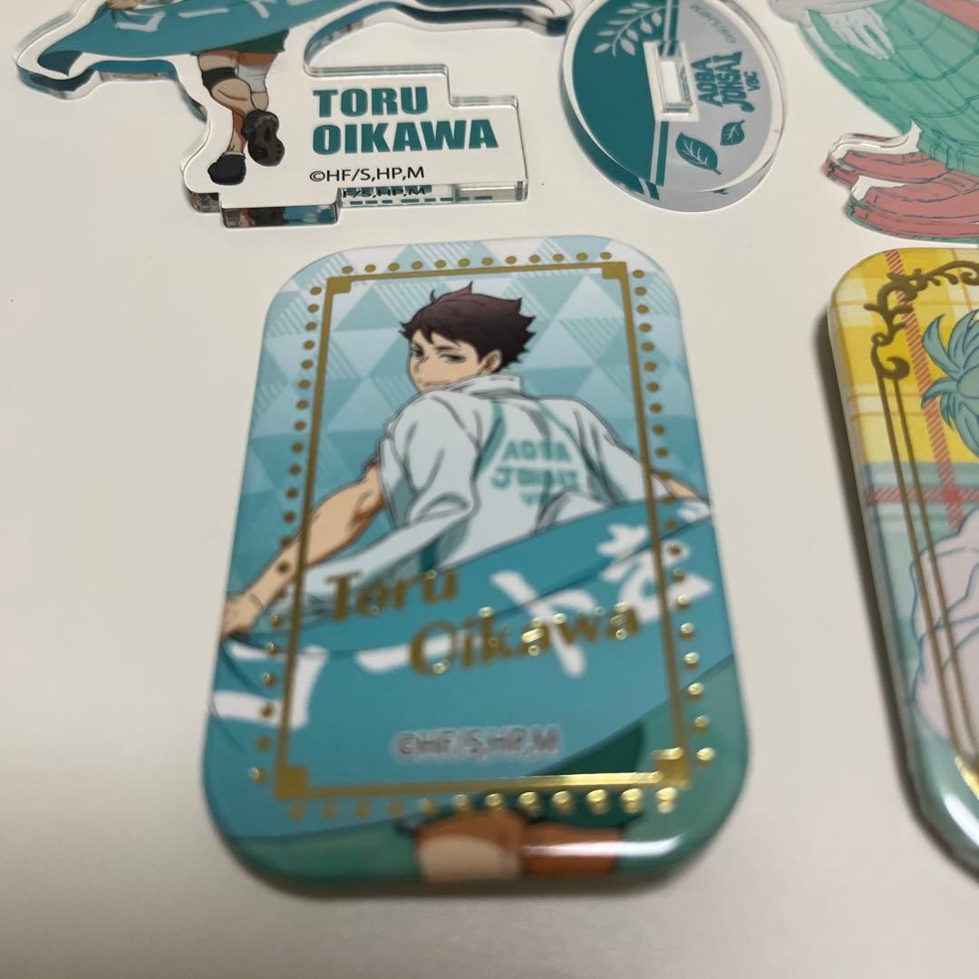 ハイキュー!! セブンネット限定 スクエア缶バッジ 及川徹 アクリルスタンド