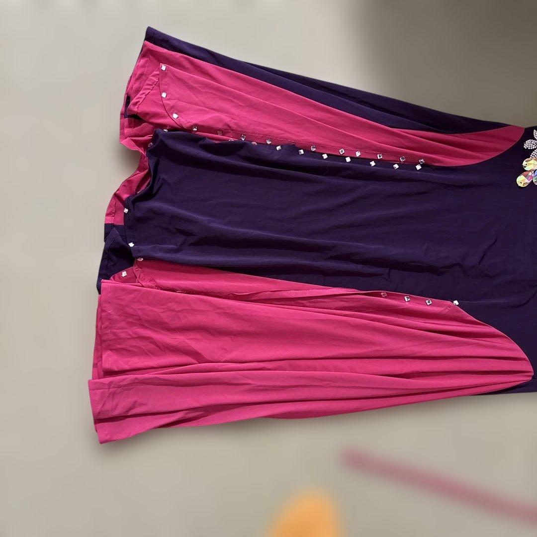 ベリーダンス セットアップ 紫とピンク