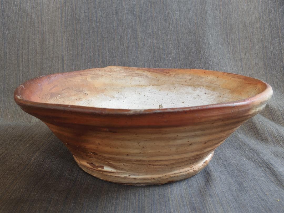 希少作★ジェフ・シャピロ【師：伊勢崎淳】粉引き大鉢《29ｃｍ》