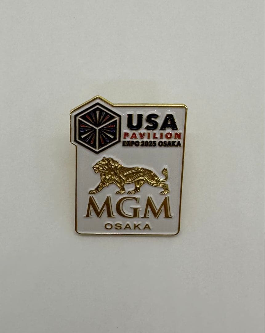 【超激レア非売品】大阪万博　USAパビリオン MGMピンバッジ　2025