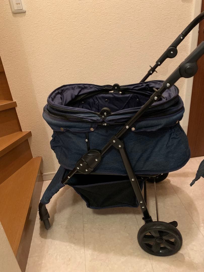 【最終値下(涙)】甘えん坊バギー BIG 紺色 (ペットカート)