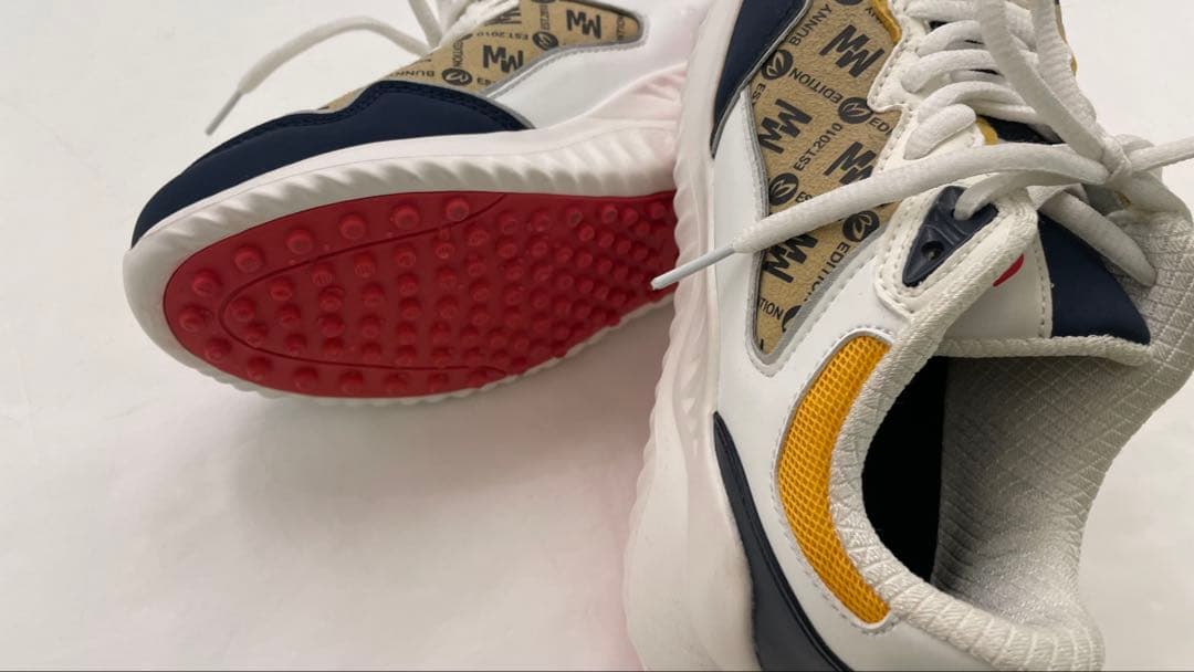 値下げマスターバニー ゴルフシューズ 23.0 イエロー/ネイビー