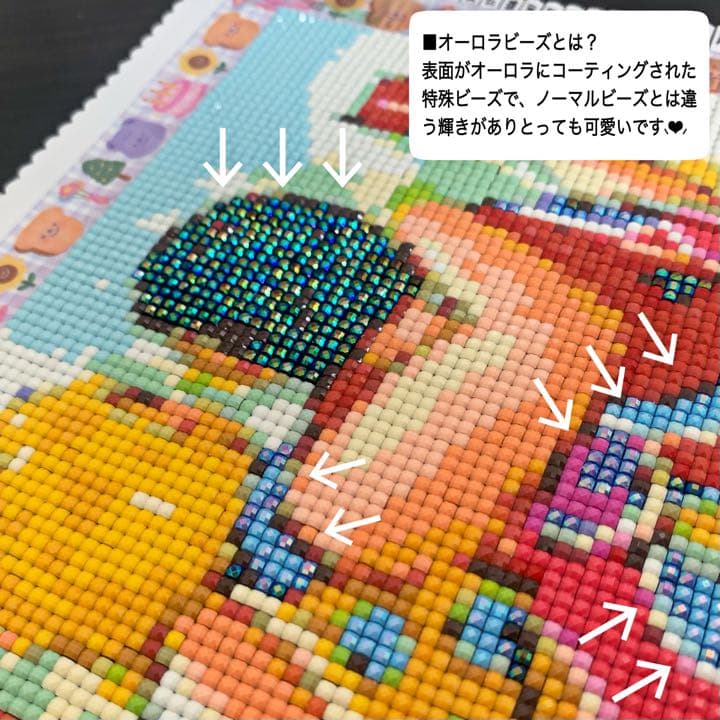 【オーロラビーズ入り】ダイヤモンドアート A3 お洒落 ビーチ 姫／640AB