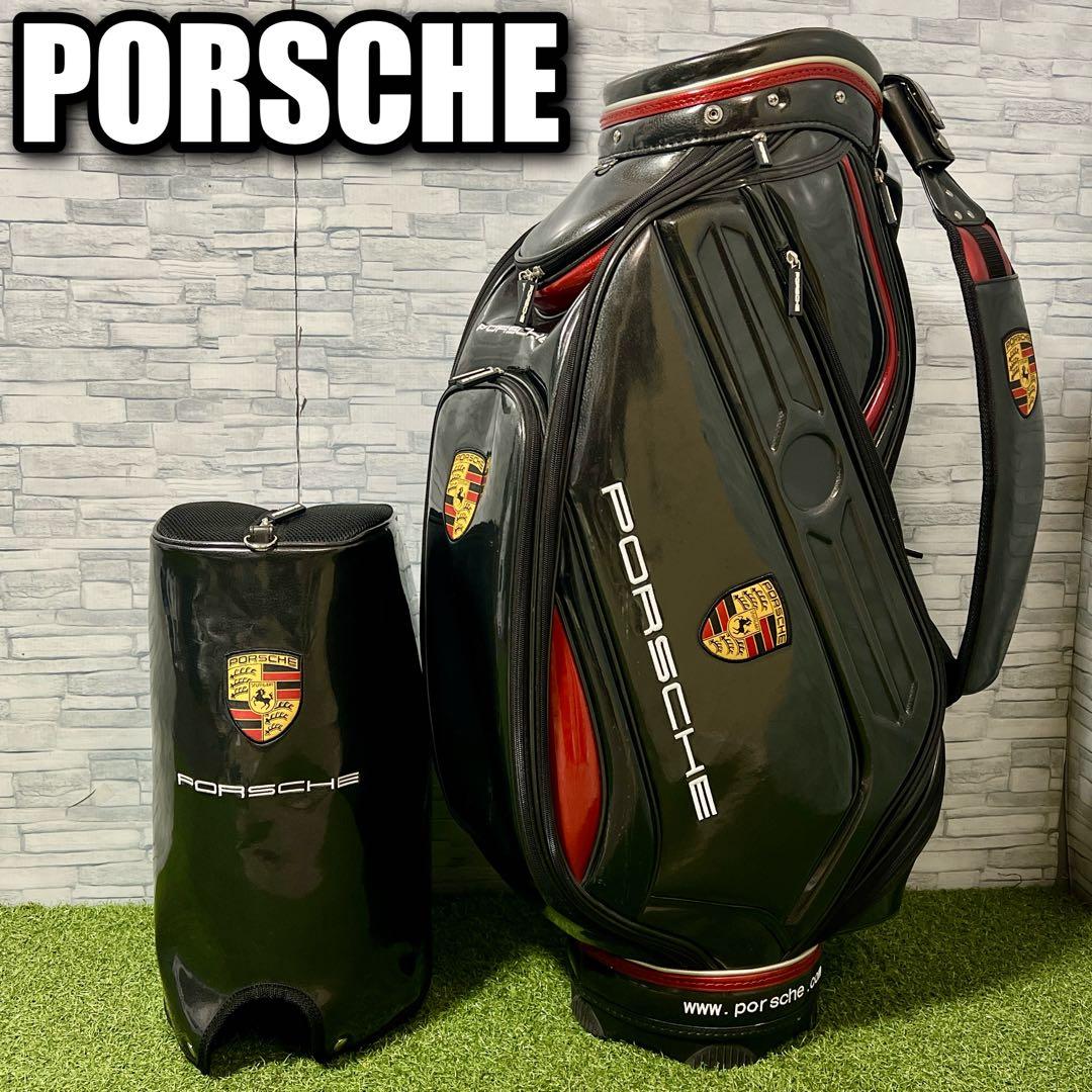 ポルシェ PORSCHE ゴルフ キャディバッグ メンズ 9.5型 エナメル