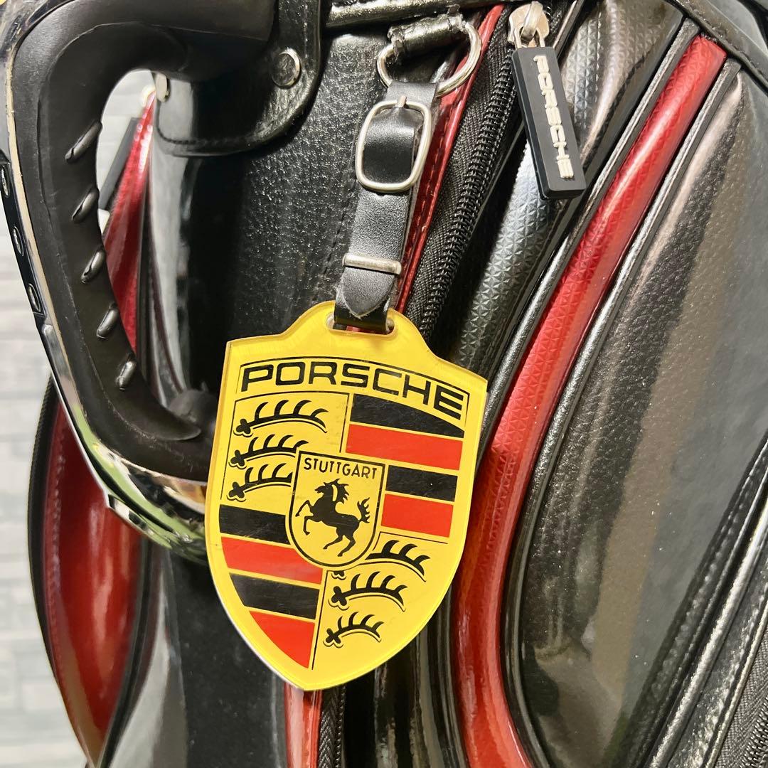 ポルシェ PORSCHE ゴルフ キャディバッグ メンズ 9.5型 エナメル