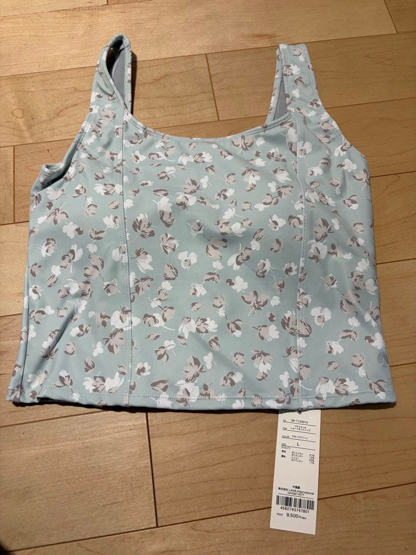 【SUKALA】Lサイズ.ミントグリーン.プチフルール花柄のヨガウェア上下セット