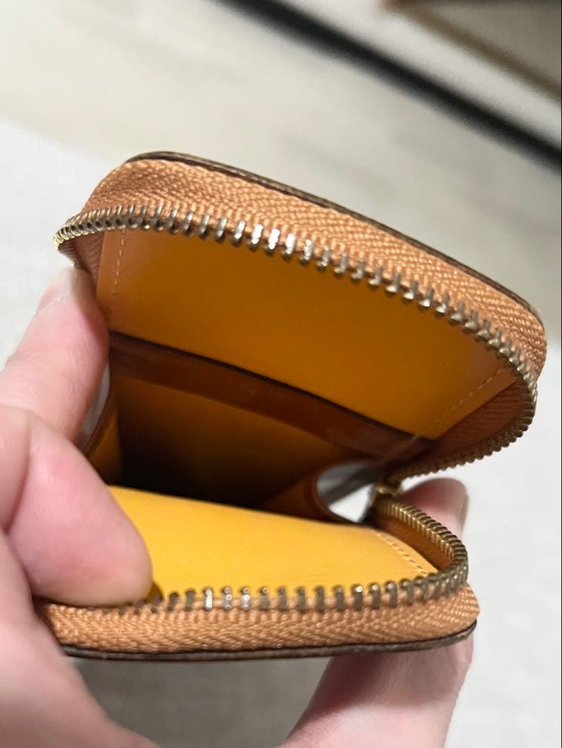 CANZO ブラウンレザー 筆箱 ジッパー式