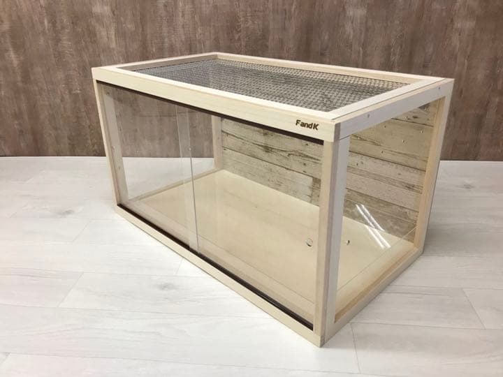 ＦandＫ爬虫類木製ケージ　ハリネズミ仕様　800×450×450