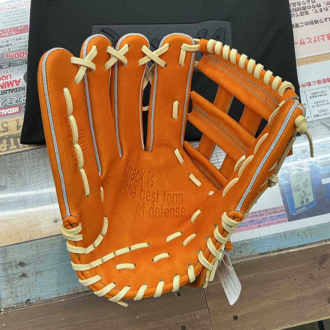 DXM オレンジ レザー硬式外野手グローブ