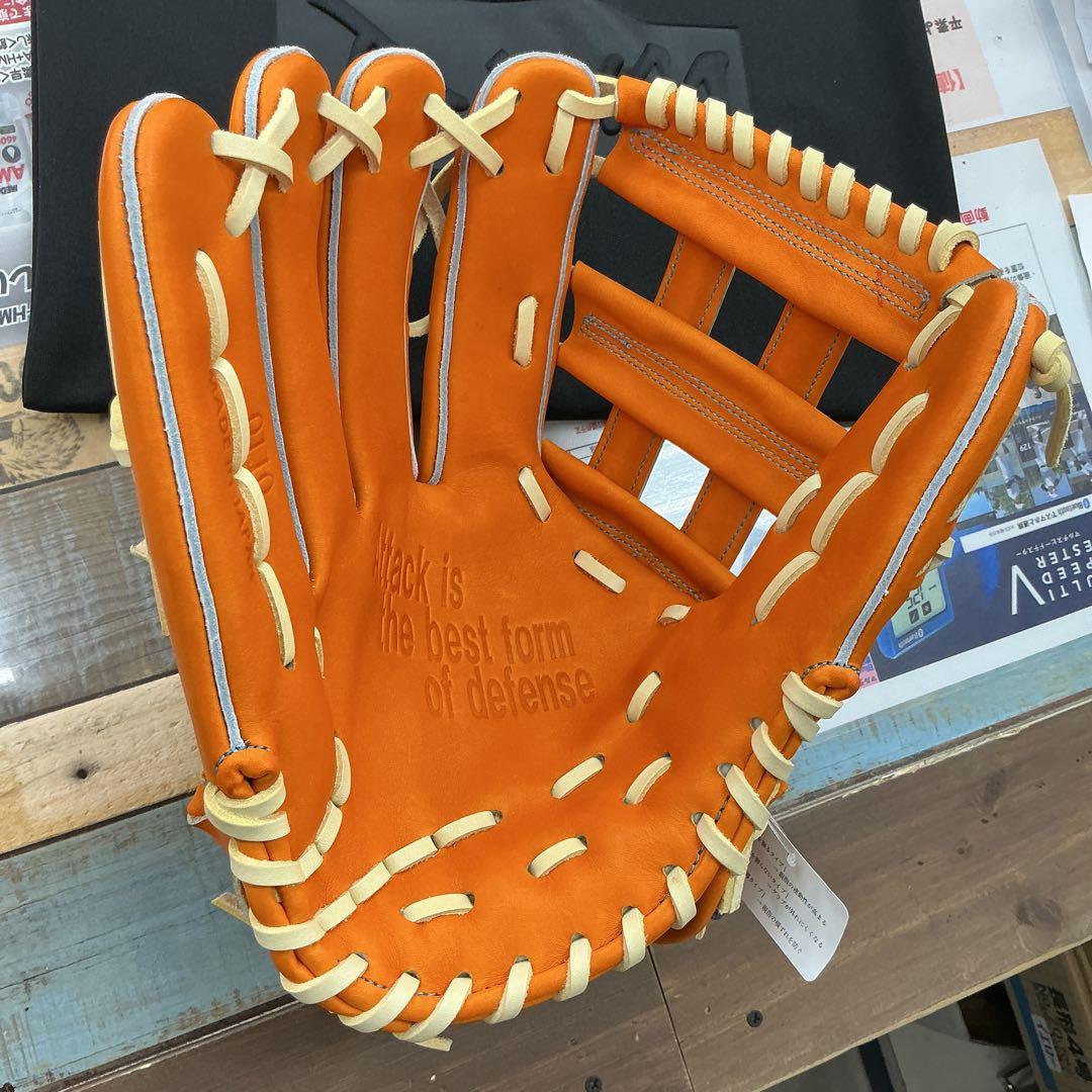 DXM オレンジ レザー硬式外野手グローブ