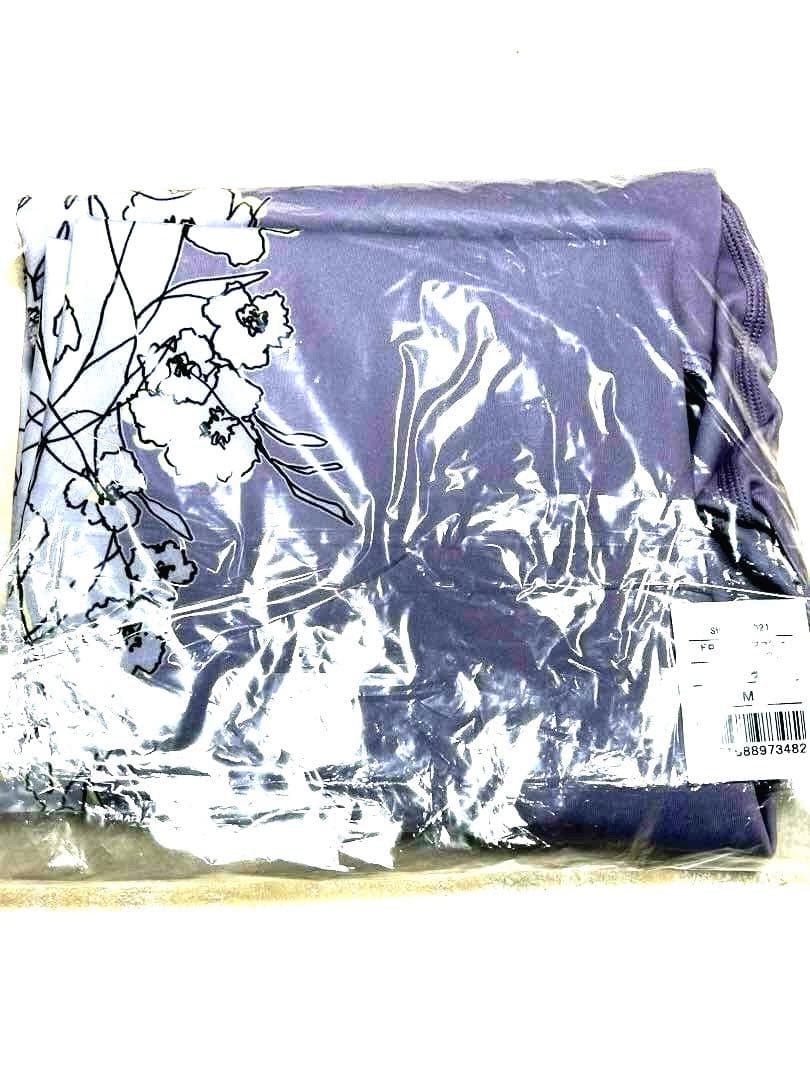 新品未開封SUKALA ドローイングフラワーパネルレギンス M モーブ