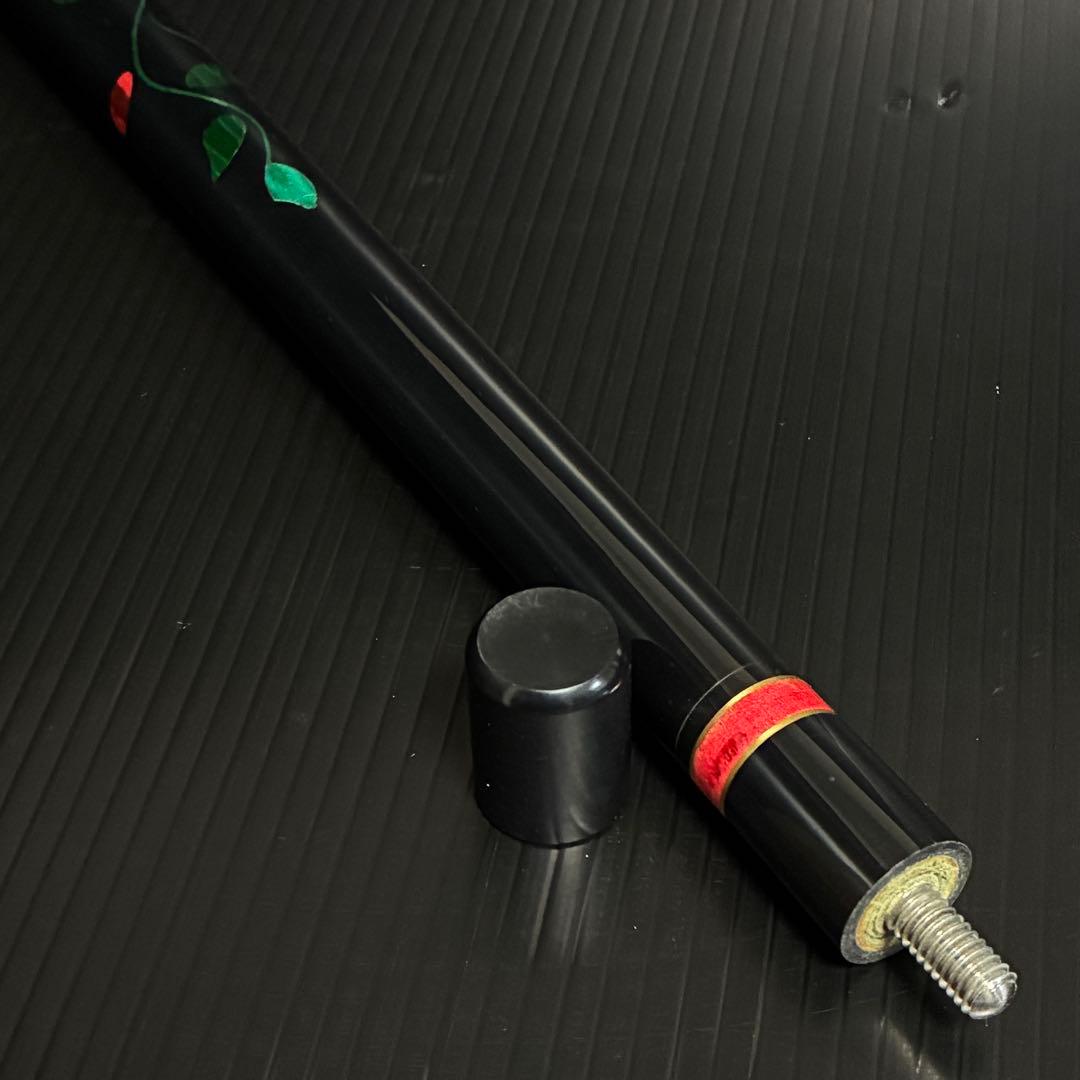 【インレイ／黒ドット】メウチ 薔薇 ローズ ヴィンテージ ビリヤード 美品