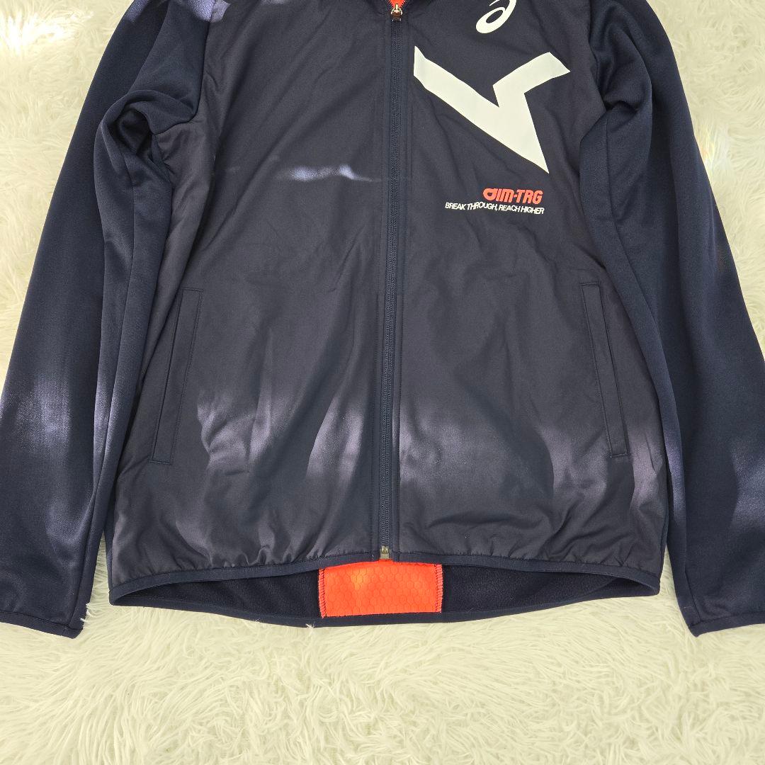 美品○アシックス　AIMハイブリッドフリース&ドライニットジャージ上下2点まとめ