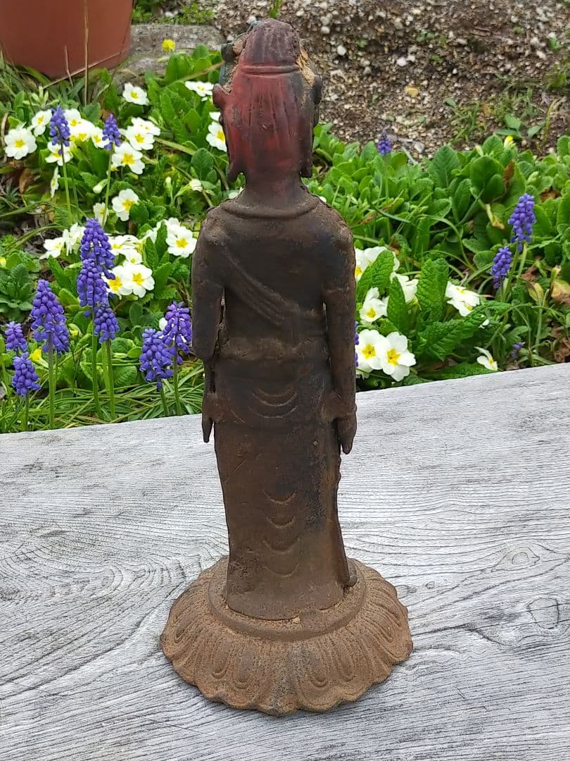 ♥大変に古い　観音像　観音様　仏像　金属製　骨董品