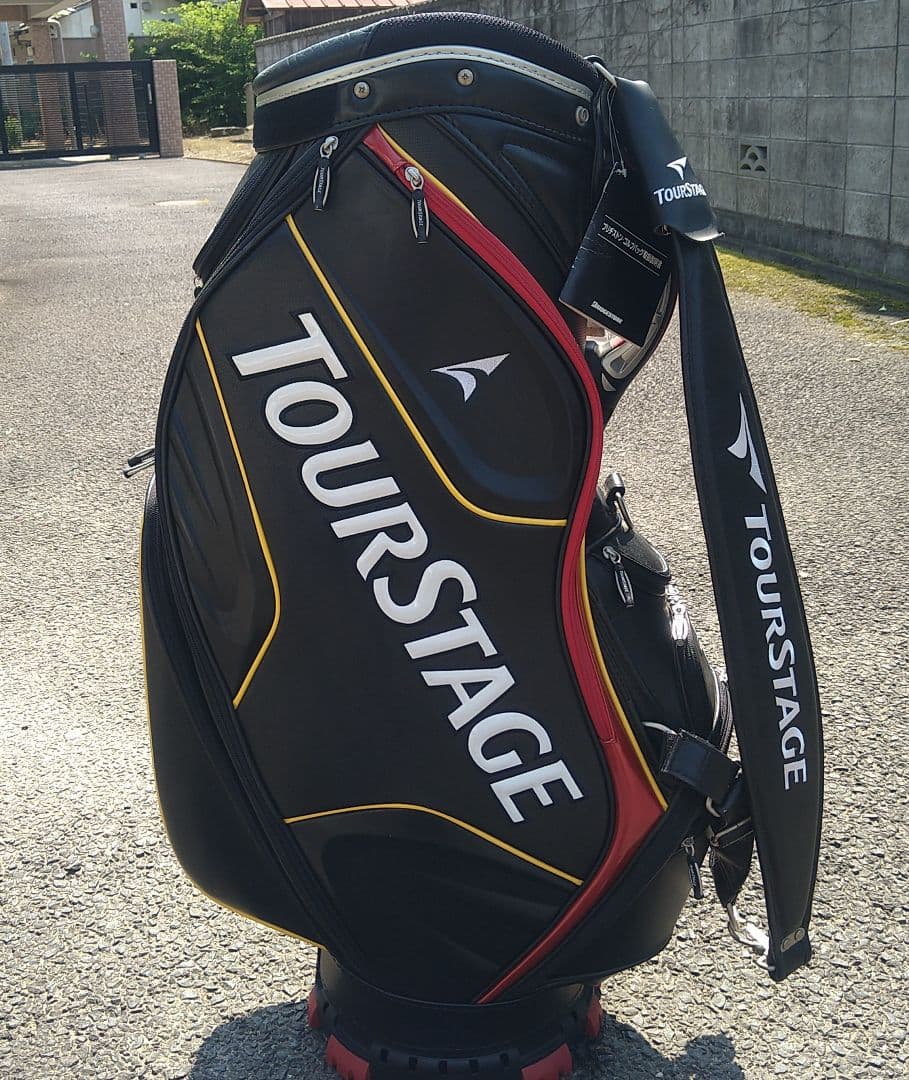 【格安】訳アリ　新品　TOURSTAGE キャディバッグ 防水カバー付き
