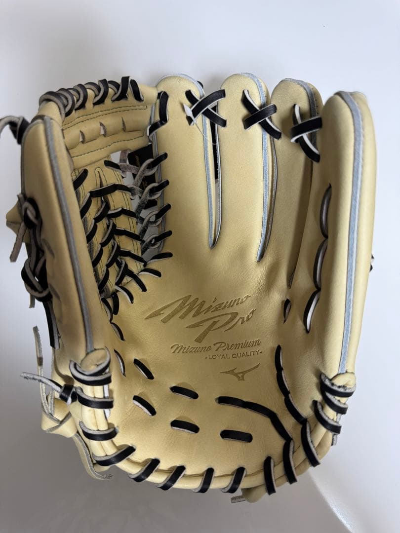 ５月限定　新品　ミズノプロ　直営店限定ウェブ　軟式　内野手用グラブ　ブロンド