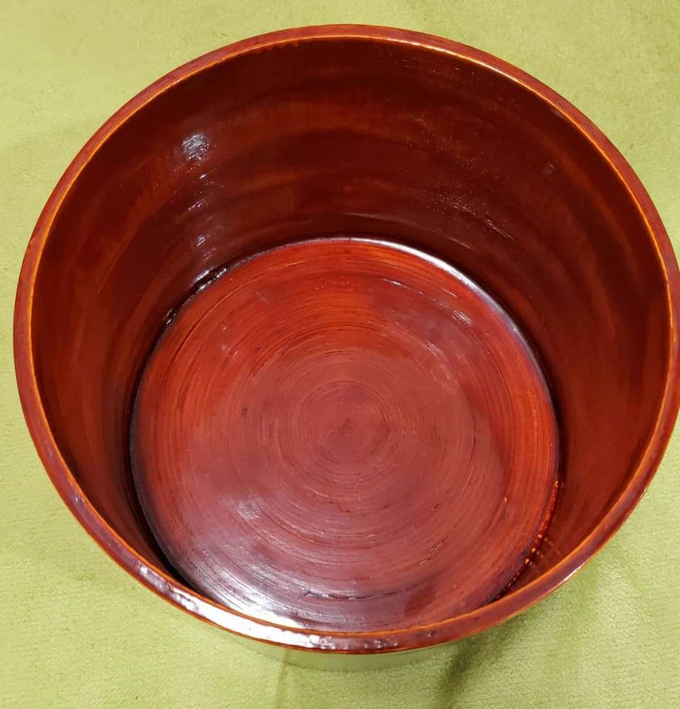 春慶塗手アンティーク鉢&有田焼き(お茶吞茶碗4客)