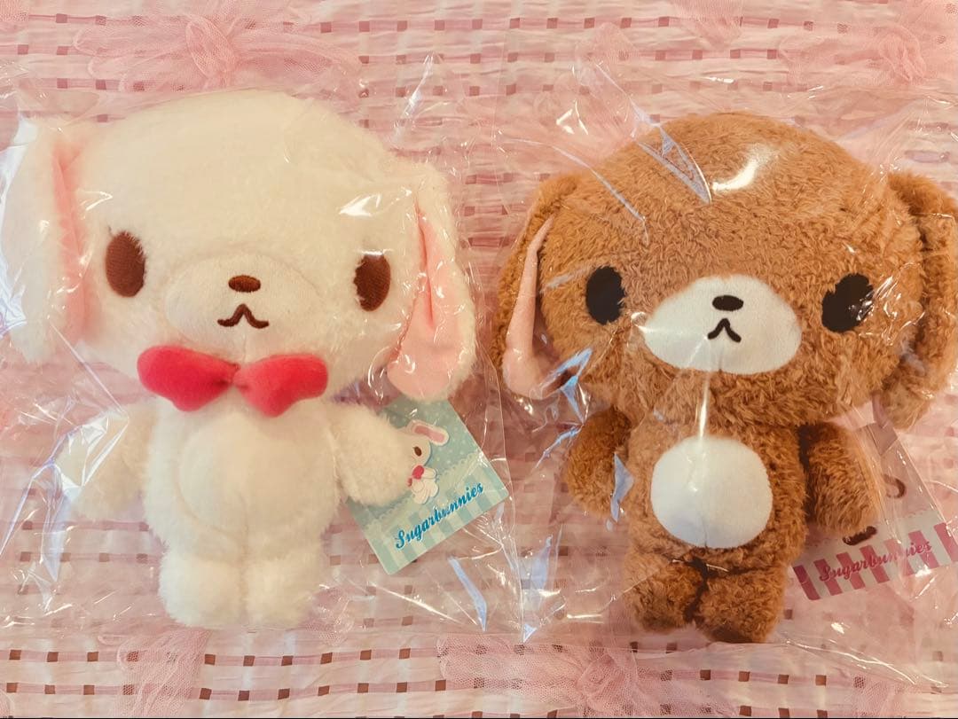 シュガーバニーズ　20cmぬいぐるみ　セット　しろうさ　くろうさ　韓国限定