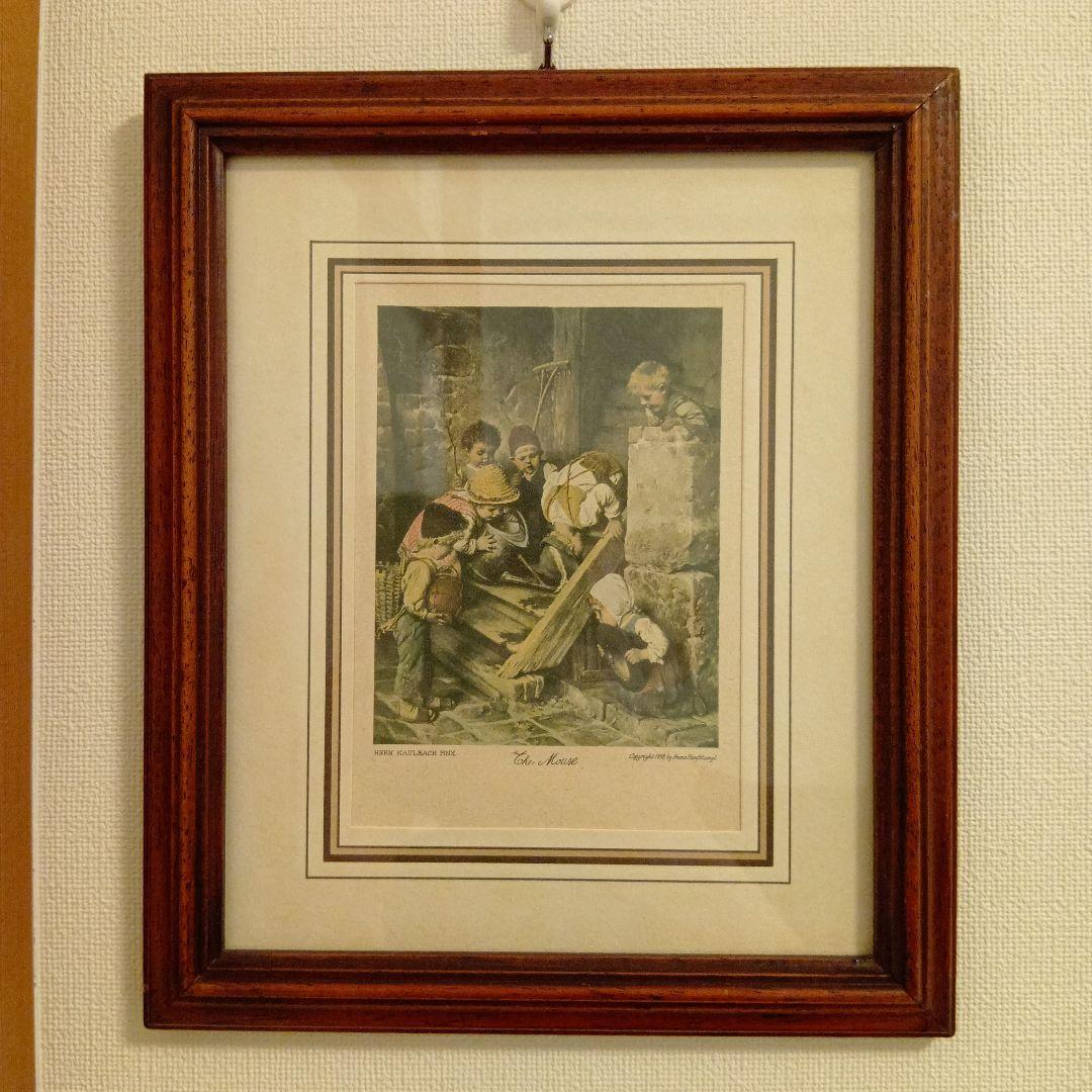 超希少1898年原版刷 Kaulbach The Mouse アンティーク版画
