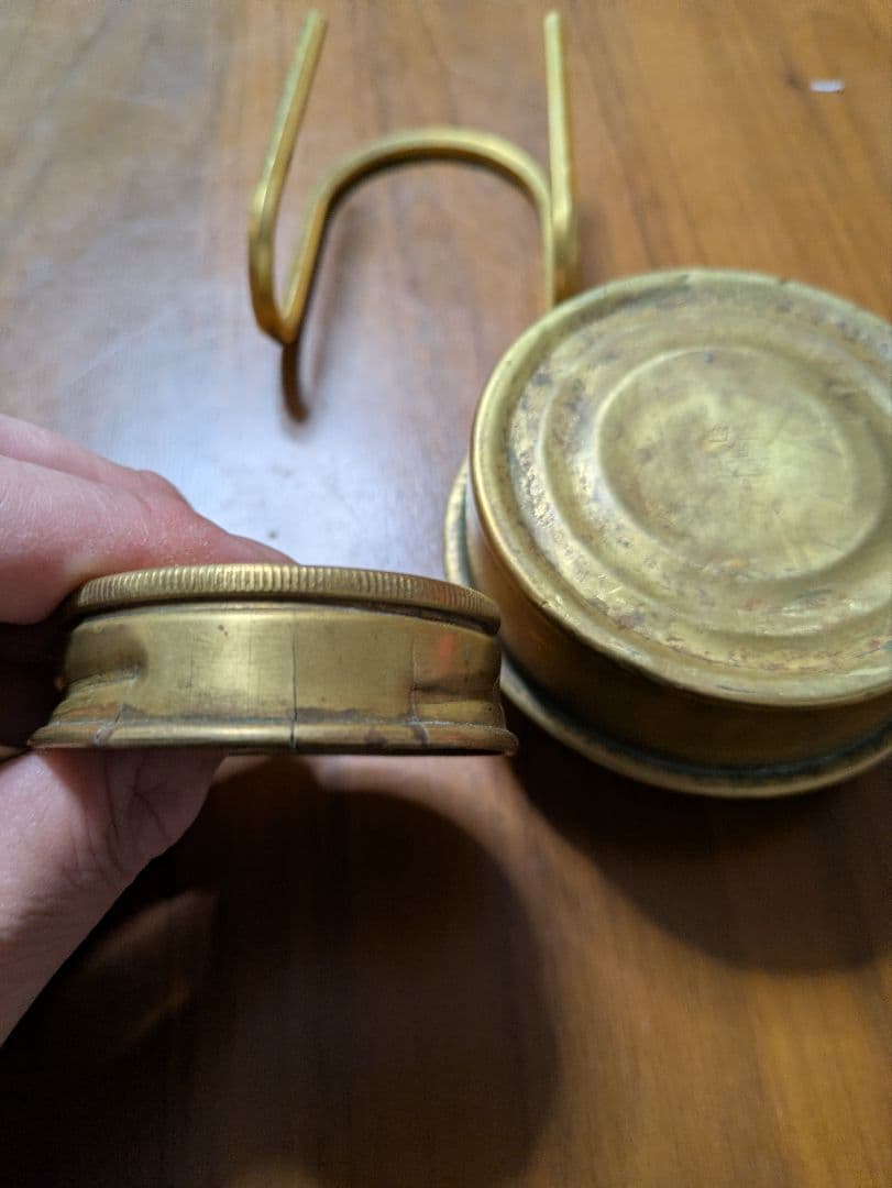 スウェーデン軍　アルコールストーブ　真鍮　五徳セット　軍幕　ブッシュクラフト