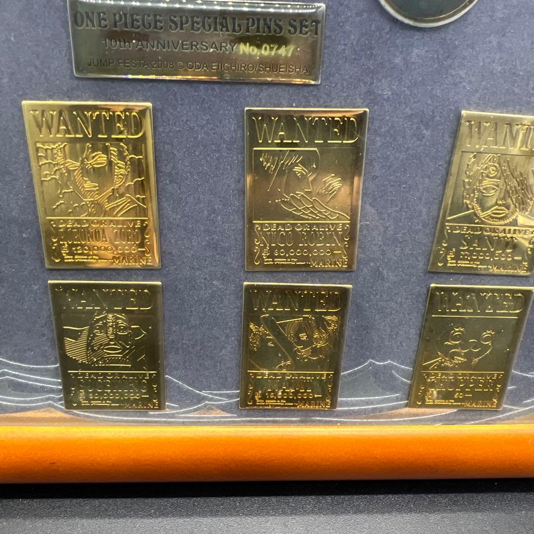 ONE PIECE ワンピース10周年記念ピンズセット 手配書 シリアル入