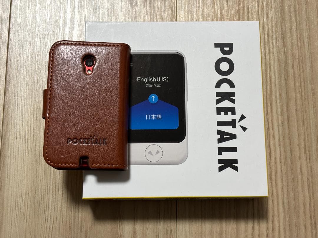 値引　ポケトーク S POCKETALK AI翻訳機 レッド 手帳型 専用ケース