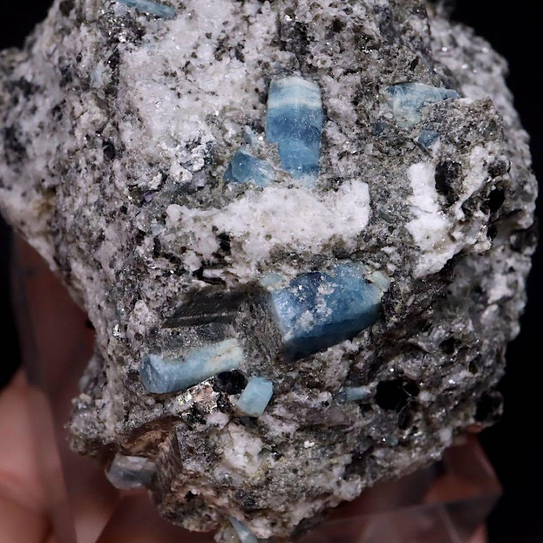 自主採掘！アクアマリン カリフォルニア産 205.4g AQ334 原石　天然石